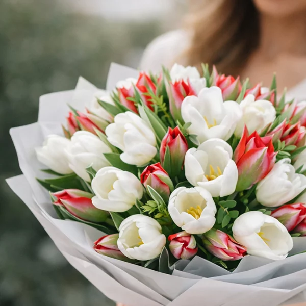 Тюльпановое настроение - букет из тюльпанов